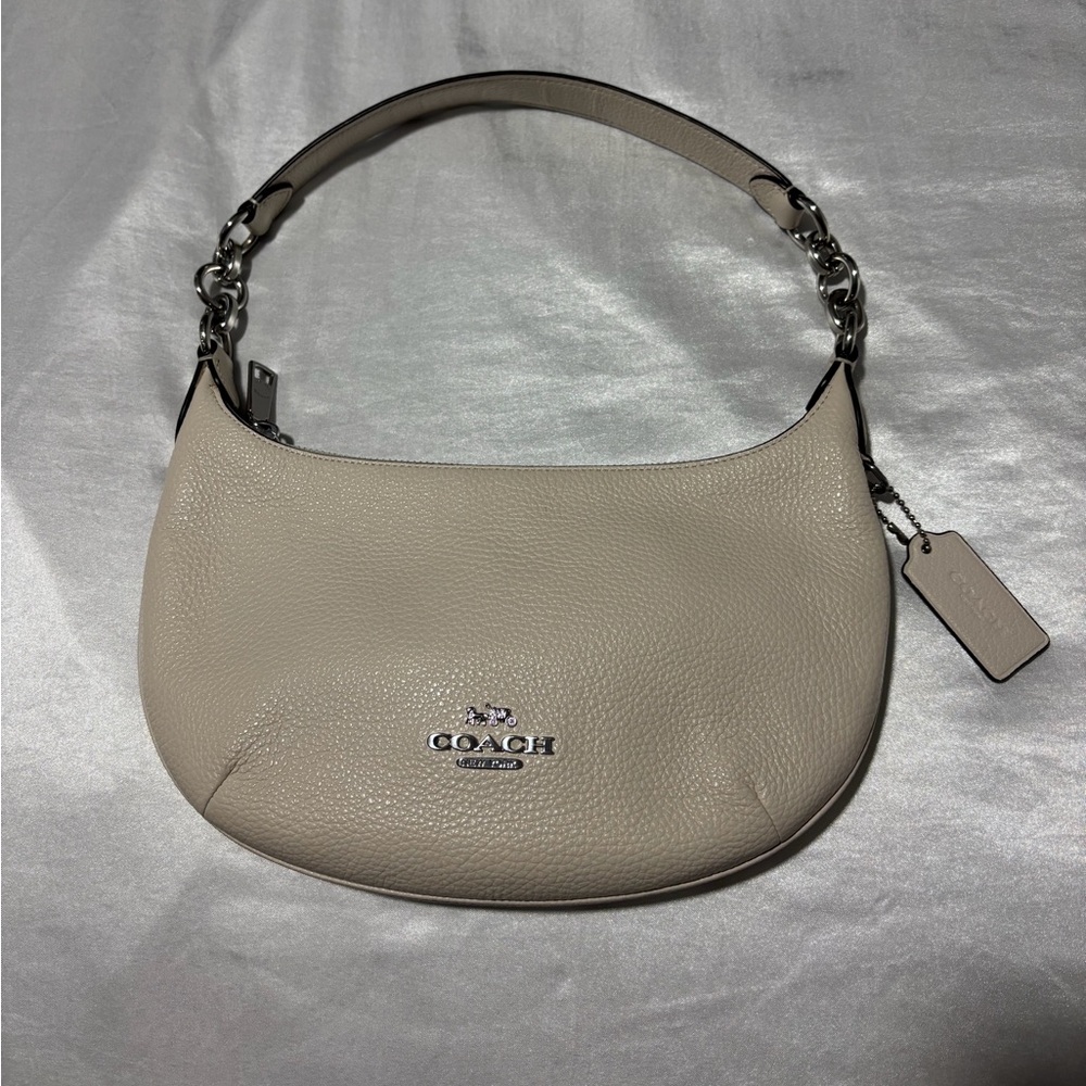 Coach White Cream Leather Shoulder Bag